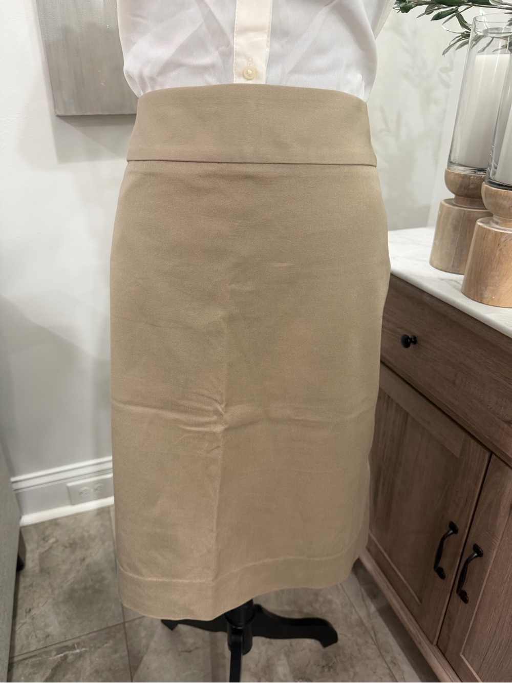 Banana Republic Tan High-Waist Pencil Skirt